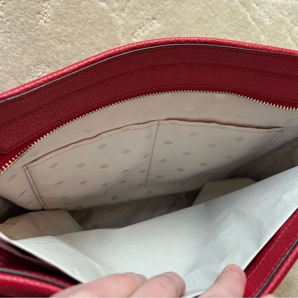 NWT Kate Spade Lexy Pebbled Shoulder Bag Red